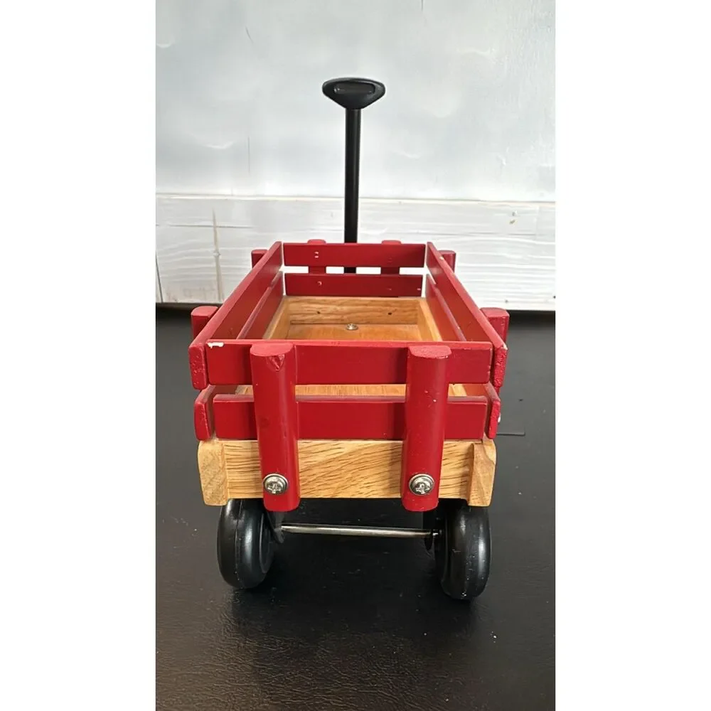Radio Flyer Red Wooden Miniature Wadon Model for Dolls and bears